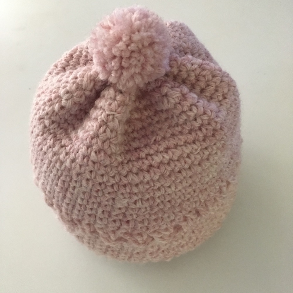 NWT  Handmade Baby Hat “Abigail English” PalePink Crochet